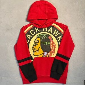 BOYS CHICAGO BLACKHAWKS YOUTH SPECIAL EDITION HOCKEY THROWBACK BIG LOGO HOODIE
